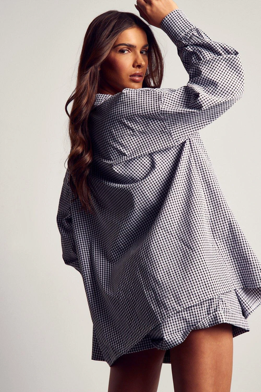 Gingham Oversized Shirt - Image 3
