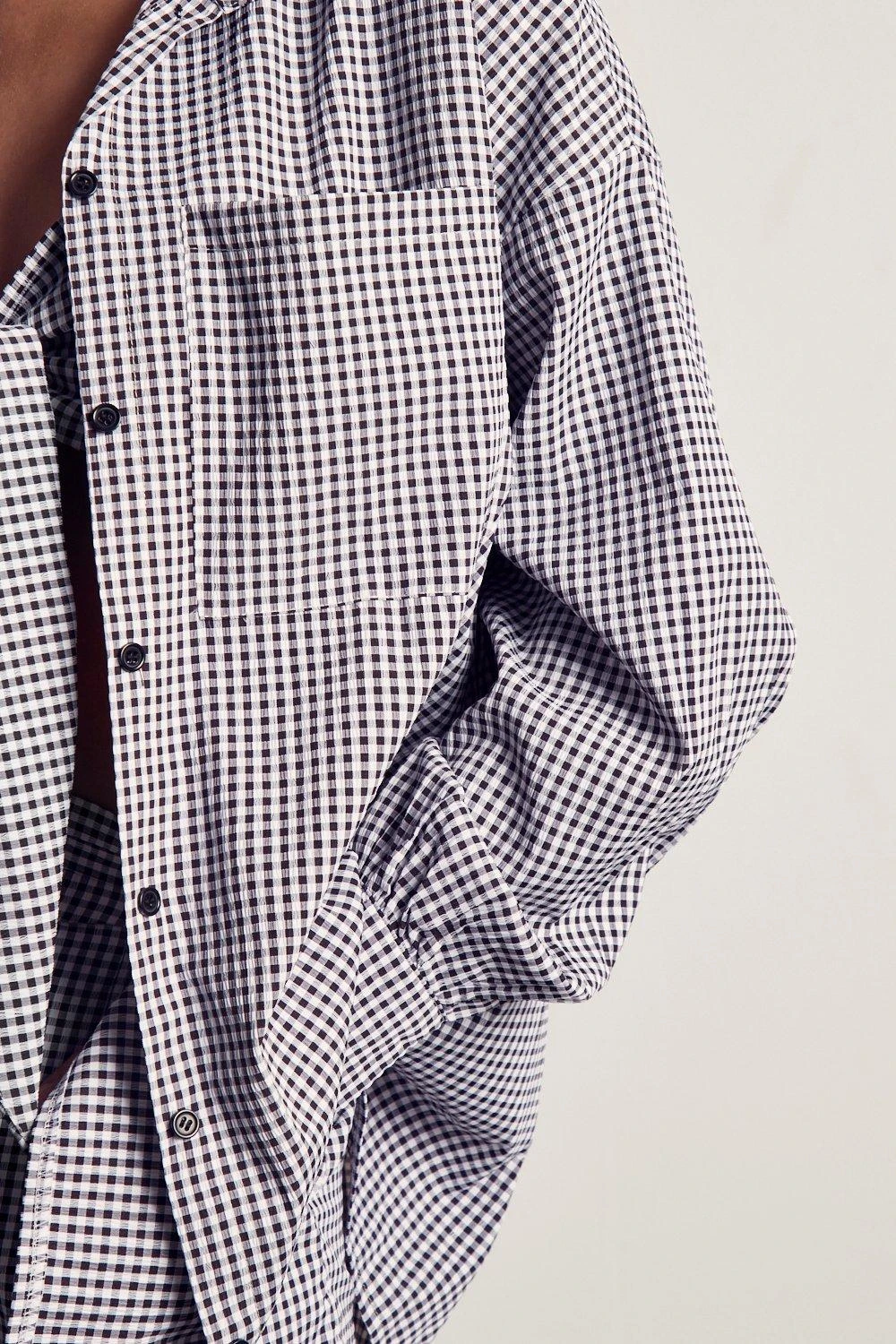 Gingham Oversized Shirt - Image 6