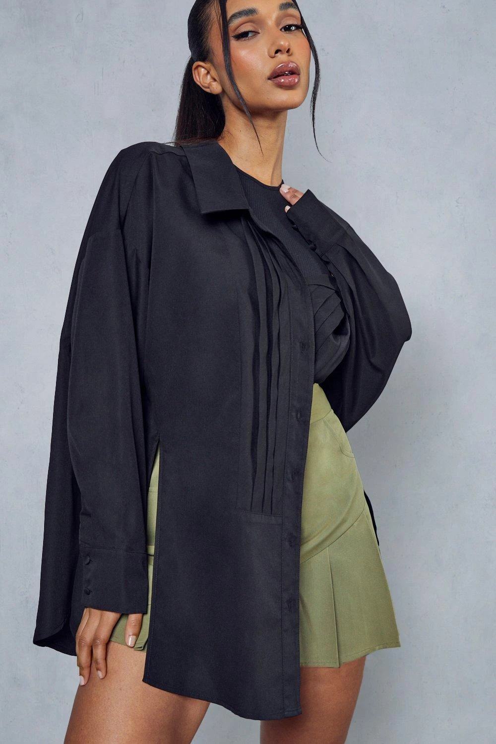Premium Off The Shoulder Oversized Shirt - Image 5