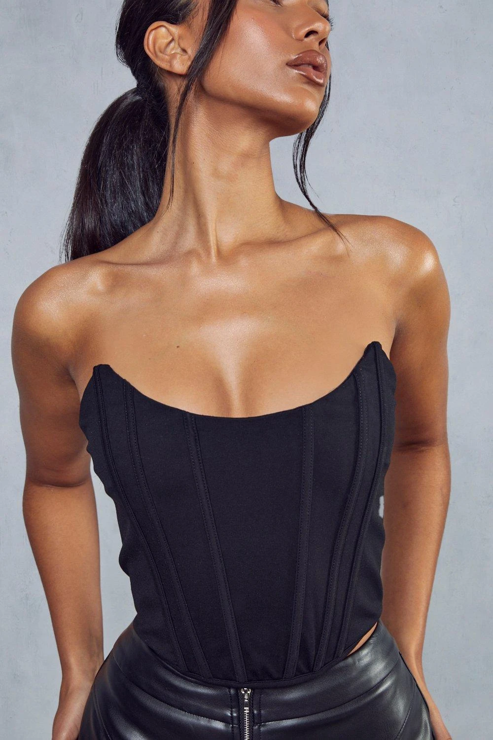 Premium Sculpted Boned Corset Top - Image 2