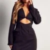 Premium Tailored Hook And Eye Blazer Dress
