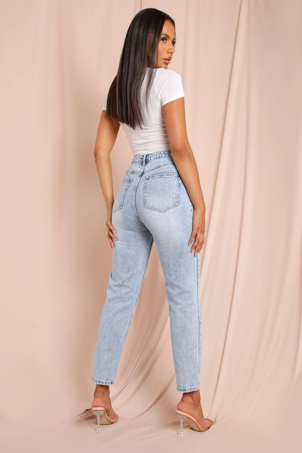 Cut Out Waist Detail Jeans - Image 3