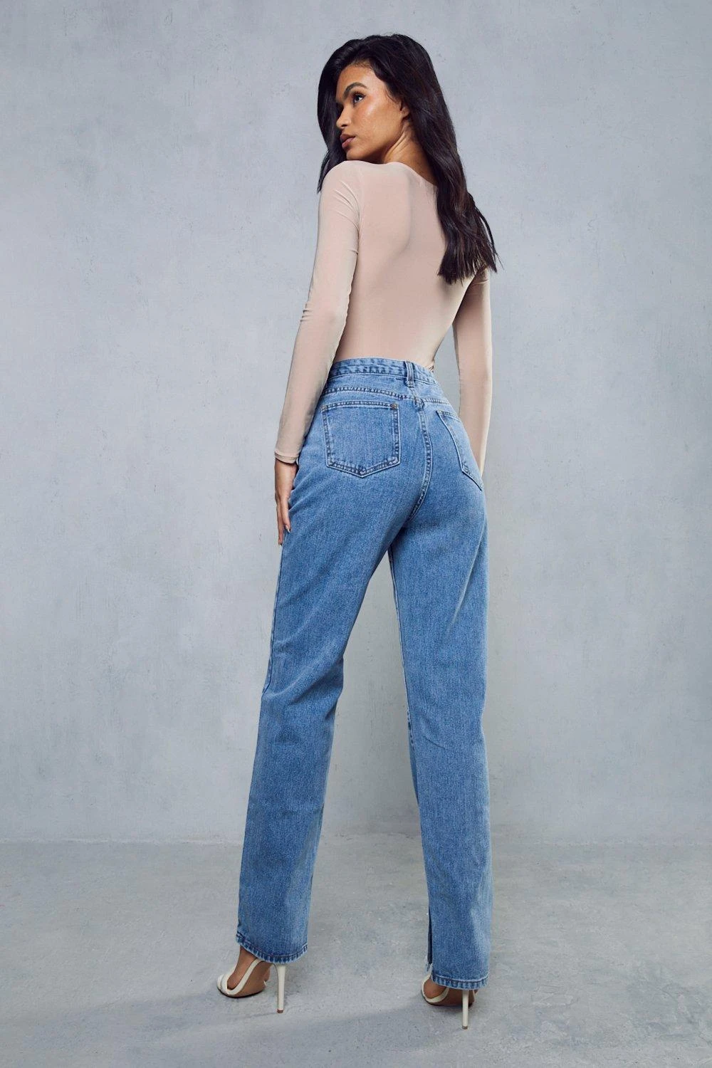 V Shape Waist Straight Leg Jean - Image 3