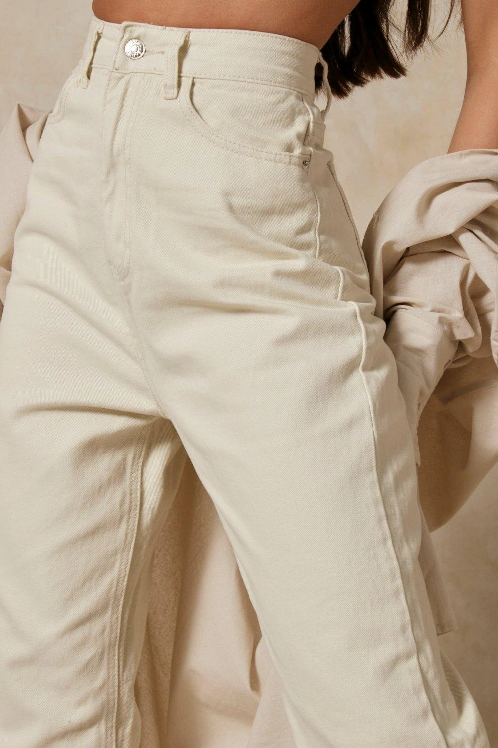 Dip Back Straight Leg Raw Hem Jean - Image 2